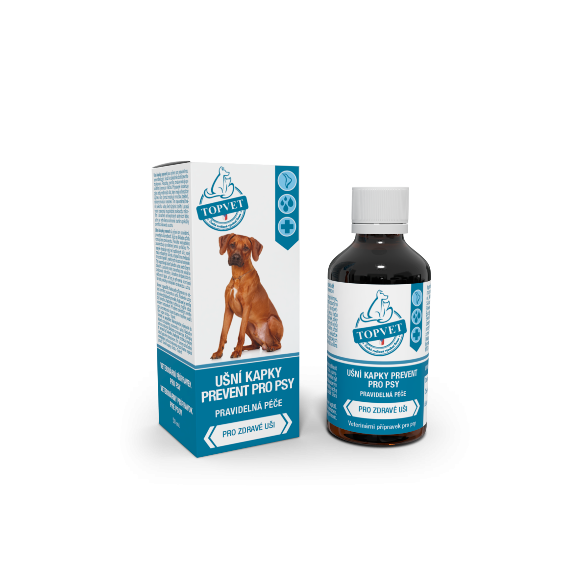 TOPVET – Ušné kvapky prevent pre psov