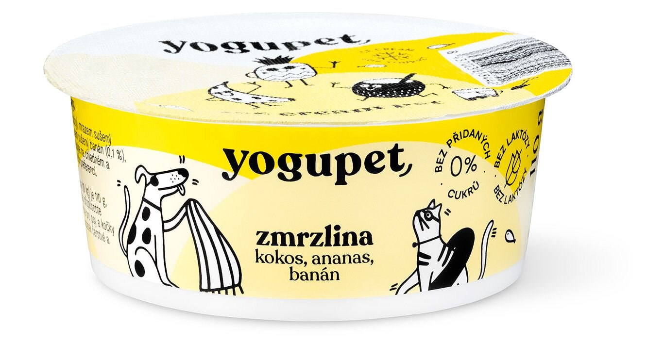 Zmrzlina pro psy a kočky – s kokosem, ananasem a banánem