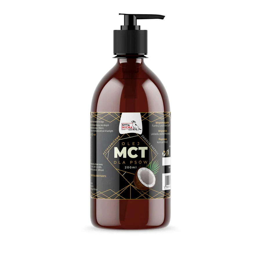 MCT olej pro psy 200 ml - Přírodní podpora energie, imunity a mozku