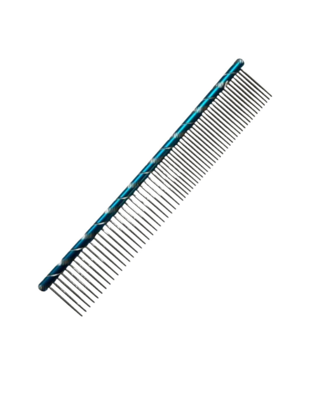 Metal comb, 19 cm, blue, 50/50, 26 mm tips