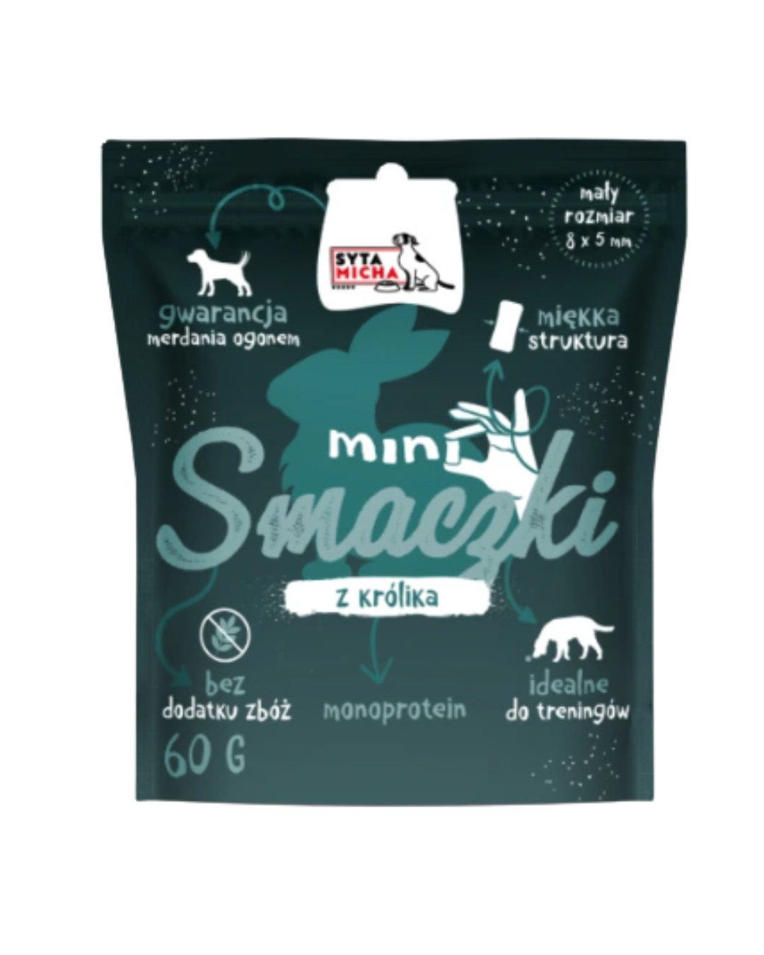 Mini treats for dogs with a rabbit