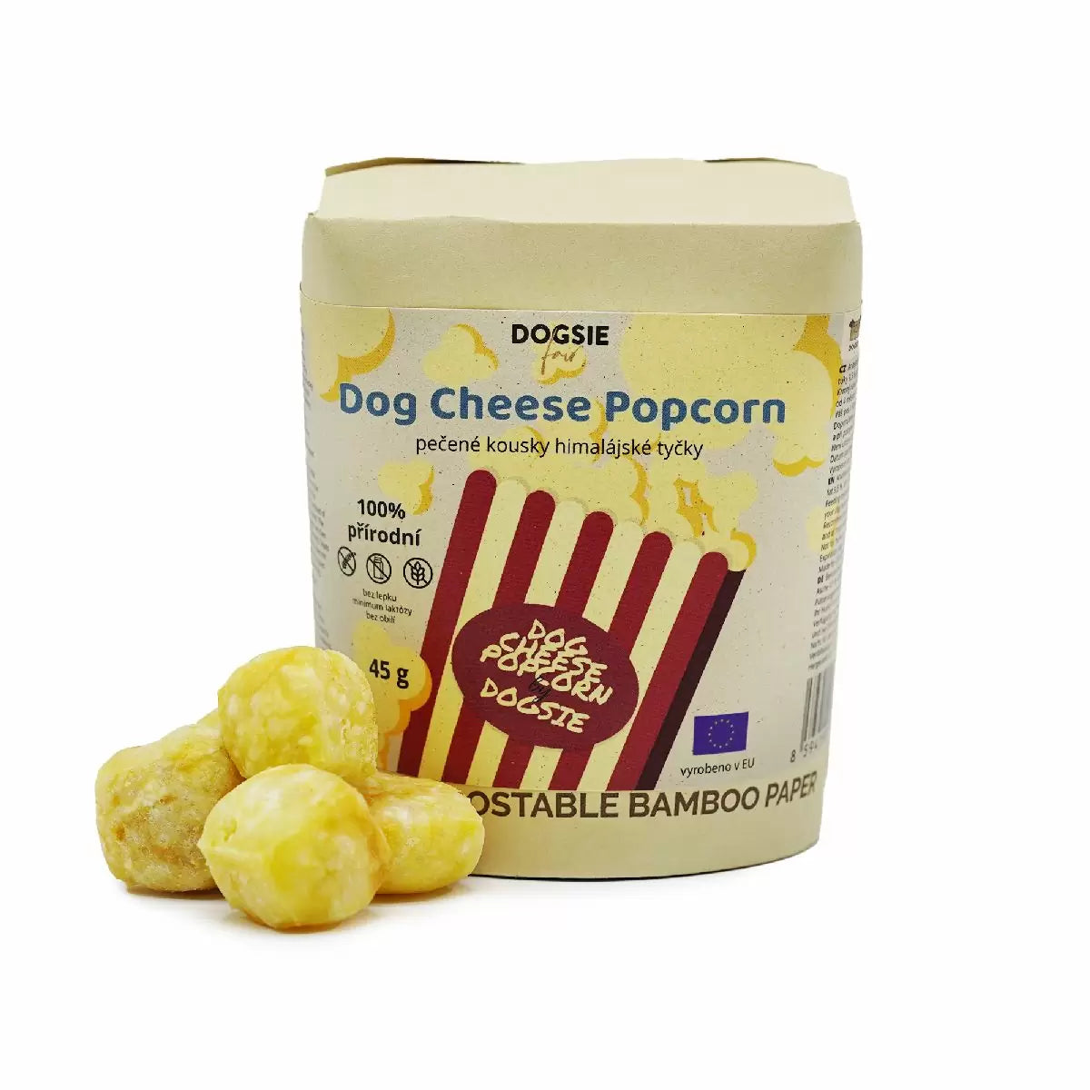 Dog cheese popcorn - pečené kúsky himalájskej tyčinky