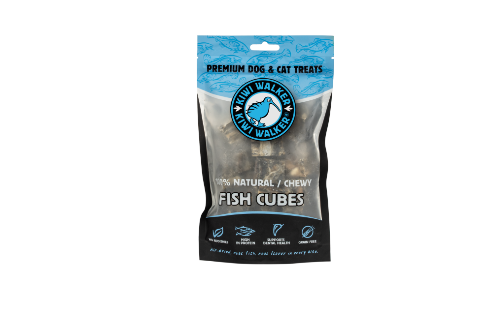 Vzduchem sušené kostky rybí kůže 100g