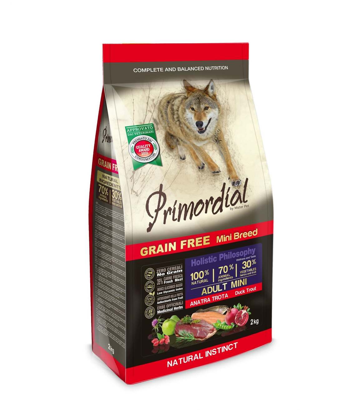 Primordial – Grain Free Mini Adult Trout&Duck pro malá plemena
