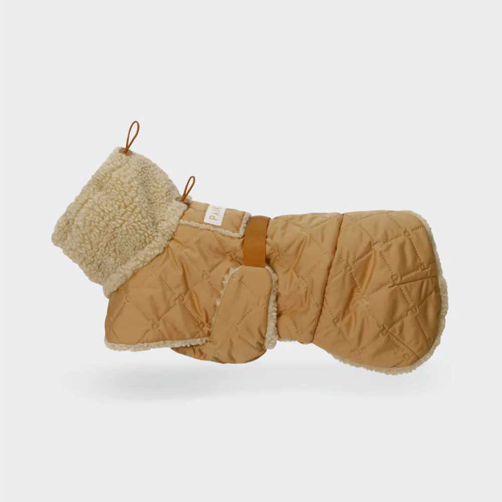 Prošívaný kabátek Paikka Sherpa – Camel