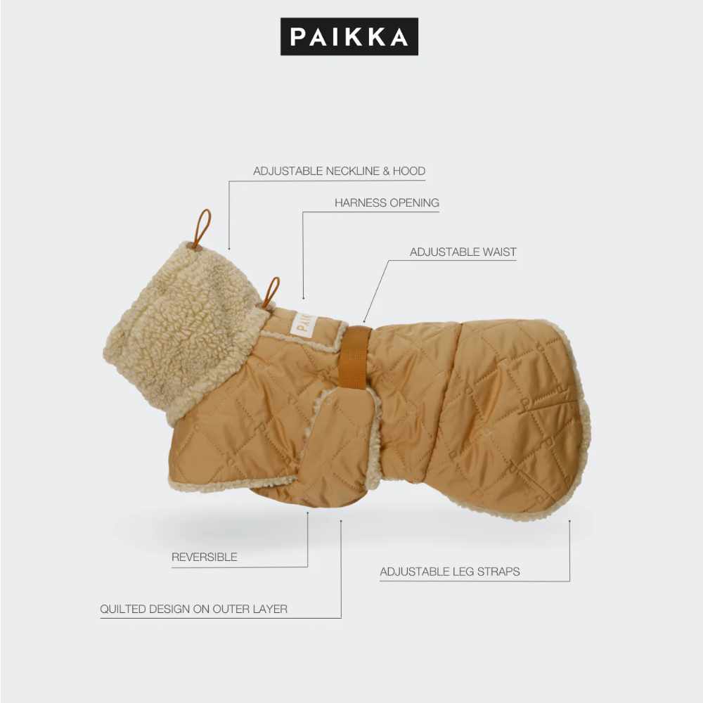 Prošívaný kabátek Paikka Sherpa – Camel
