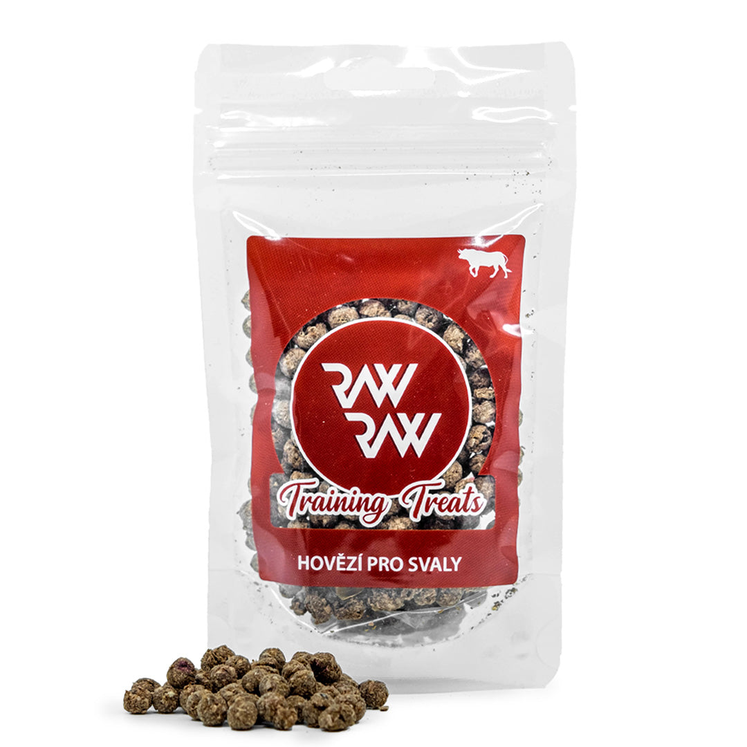 RAW RAW Training Treats Hovädzie pre svaly 60g