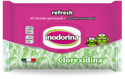 INODORINA Ubrousky antibakteriální Chlorhexidin 40ks