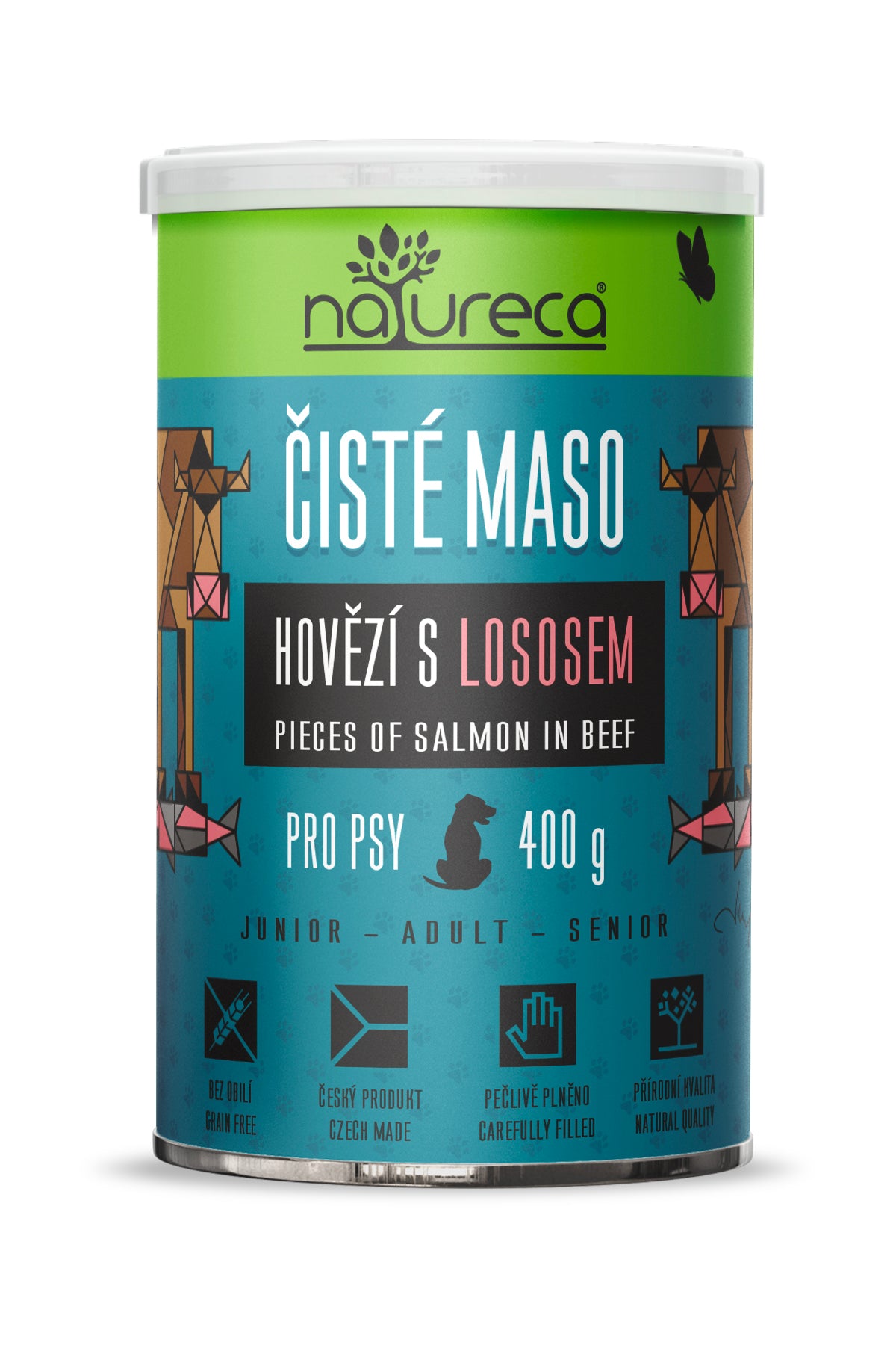 Konzerva Natureca - Hovězí s lososem
